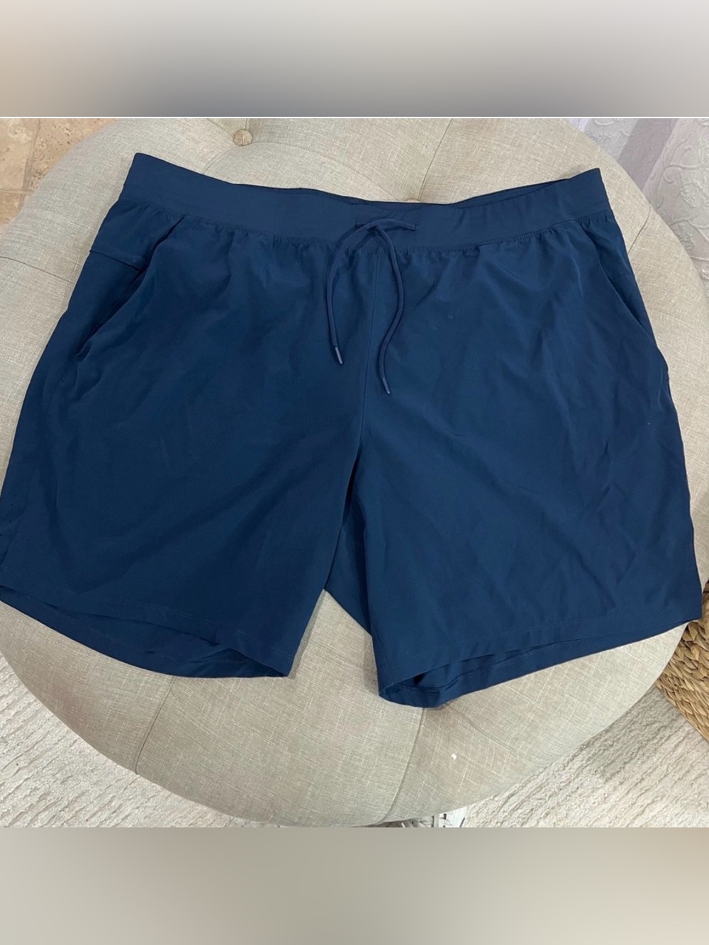 Athletic Works Men's Navy Performance Drawstring Shorts